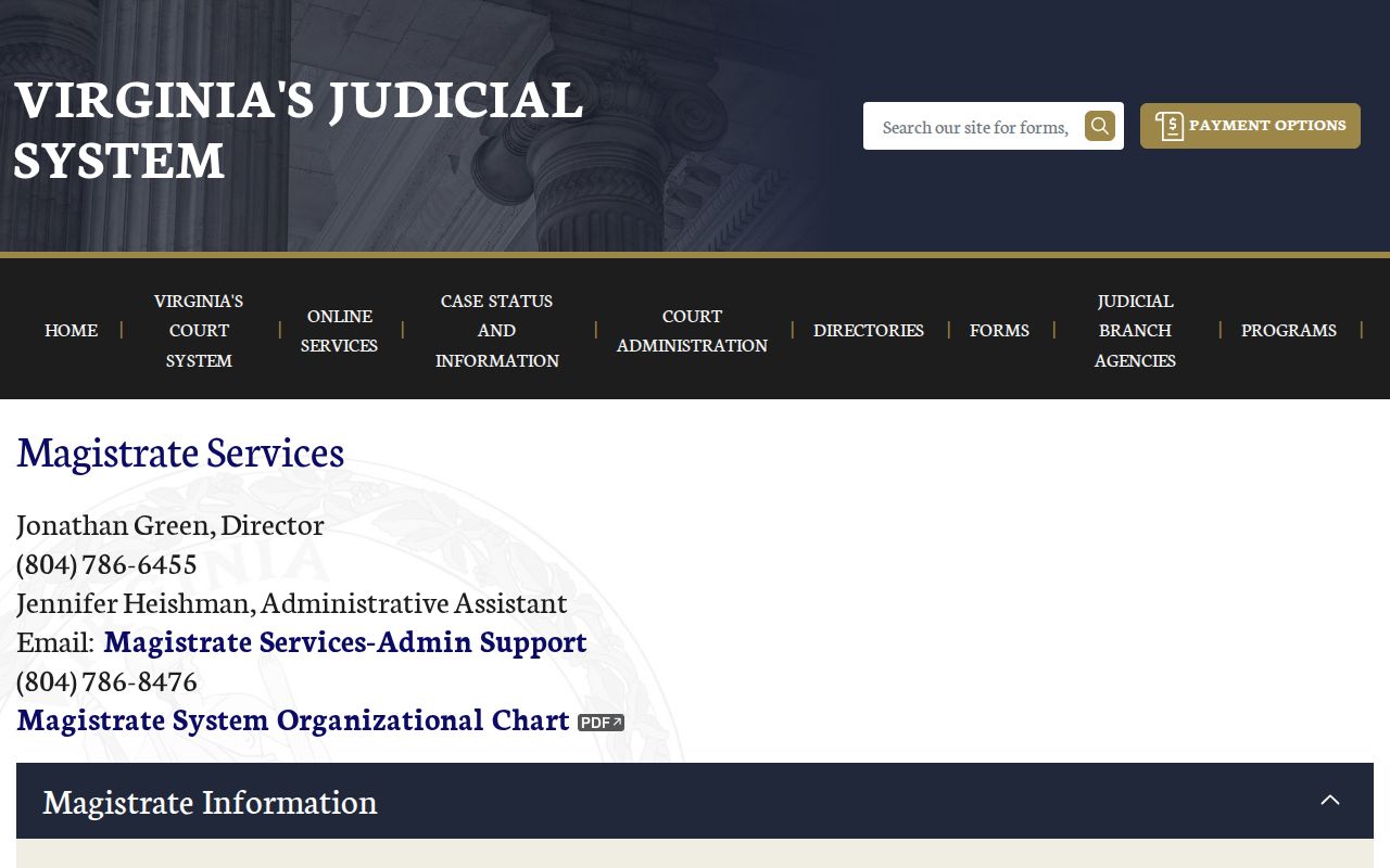 Patrick County bench warrant process and Virginia magistrate role