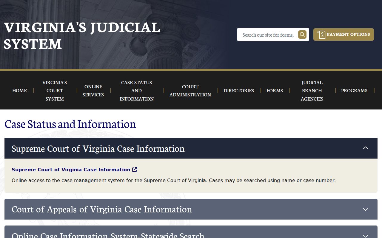 Patrick County municipal warrant case search route through Virginia courts